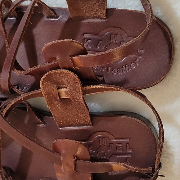 DARK BROWN GENUINE LEATHER SANDAL SIZE 6 - Picture 3 of 10
